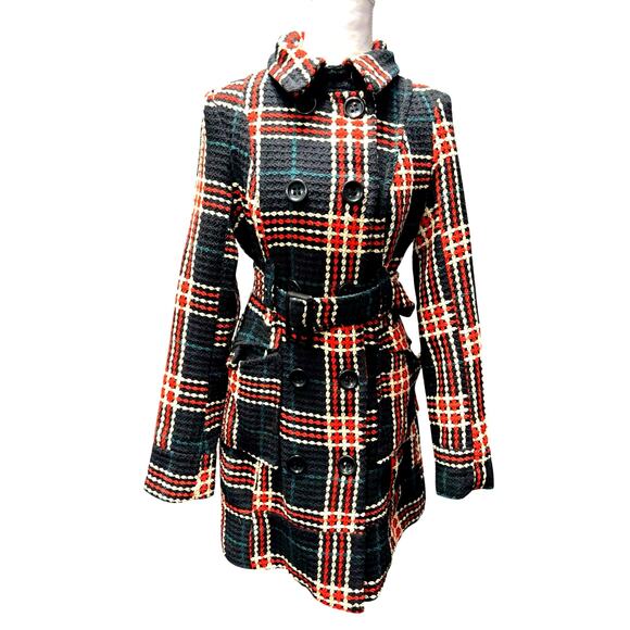Rue 21 Jackets & Blazers - Y2K Route 21 retro sz M chunky knit peacoat plaid Academia wool blend preppy